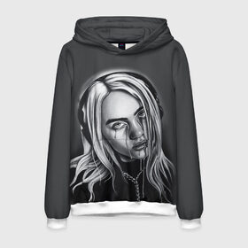 Мужская толстовка 3D с принтом BILLIE EILISH в Петрозаводске, 100% полиэстер | двухслойный капюшон со шнурком для регулировки, мягкие манжеты на рукавах и по низу толстовки, спереди карман-кенгуру с мягким внутренним слоем. | ayelish | bad guy | bellyache | bilie eilish | bilie elish | billie | billie eilish | eilish | electronic | elish | music | били айлиш | билли айлиш | эйлиш | элиш