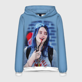 Мужская толстовка 3D с принтом BILLIE EILISH в Петрозаводске, 100% полиэстер | двухслойный капюшон со шнурком для регулировки, мягкие манжеты на рукавах и по низу толстовки, спереди карман-кенгуру с мягким внутренним слоем. | ayelish | bad guy | bellyache | bilie eilish | bilie elish | billie | billie eilish | eilish | electronic | elish | music | били айлиш | билли айлиш | эйлиш | элиш