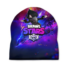 Шапка 3D с принтом BRAWL STARS CROW в Петрозаводске, 100% полиэстер | универсальный размер, печать по всей поверхности изделия | bibi | brawl stars | brock | bull | crow | dinomike | el primo | leon | mobile game | nita | poko | ricochet | stars | tara | бравл старс | ворон | леон | мобильные игры