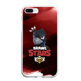 Чехол для iPhone 7Plus/8 Plus матовый с принтом BRAWL STARS CROW в Петрозаводске, Силикон | Область печати: задняя сторона чехла, без боковых панелей | bibi | brawl stars | brock | bull | crow | dinomike | el primo | leon | mobile game | nita | poko | ricochet | stars | tara | бравл старс | ворон | леон | мобильные игры