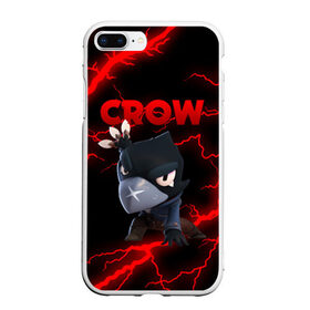 Чехол для iPhone 7Plus/8 Plus матовый с принтом BRAWL STARS CROW в Петрозаводске, Силикон | Область печати: задняя сторона чехла, без боковых панелей | brawl stars | crow | leon | leon shark | sally leon | shark | stars | акула | берли | ворон | леон | леон акула | спайк | эль примо