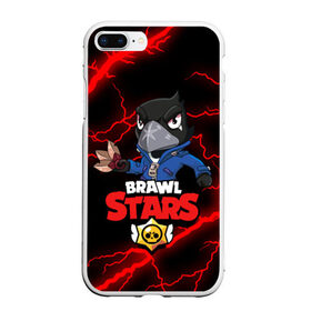 Чехол для iPhone 7Plus/8 Plus матовый с принтом BRAWL STARS CROW в Петрозаводске, Силикон | Область печати: задняя сторона чехла, без боковых панелей | brawl stars | crow | leon | leon shark | sally leon | shark | stars | акула | берли | ворон | леон | леон акула | спайк | эль примо