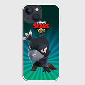 Чехол для iPhone 13 mini с принтом Brawl Stars Crow в Петрозаводске,  |  | brawl stars | bull | colt | crow | leon | leon shark | shark | stars | акула | берли | ворон | динамайк | кольт | леон | леон акула | нита | спайк | шелли | эль примо