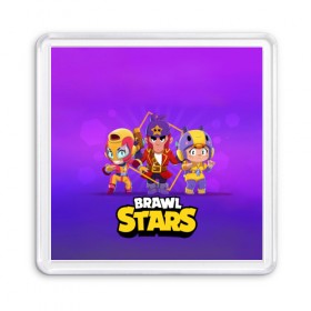 Магнит 55*55 с принтом Brawl Stars в Петрозаводске, Пластик | Размер: 65*65 мм; Размер печати: 55*55 мм | bo | brawl | brock | bull | colt | dynamike | elprimo | jessie | leon | moba | nita | shelly | stars | бо | брок | булл | джесси | динамайк | кольт | леон | нита | шелли | эльпримо