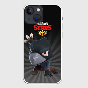 Чехол для iPhone 13 mini с принтом Brawl Stars Crow в Петрозаводске,  |  | brawl stars | bull | colt | crow | leon | leon shark | shark | stars | акула | берли | ворон | динамайк | кольт | леон | леон акула | нита | спайк | шелли | эль примо