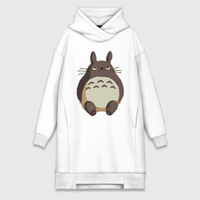 Платье-худи хлопок с принтом грустный Тоторо в Петрозаводске,  |  | anime | totoro | аниме | анимэ | монстр | монстрик | персонаж | существо | тоторо | хранитель