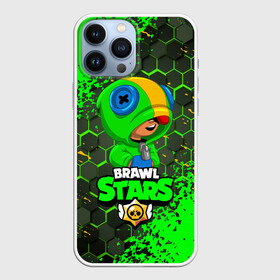 Чехол для iPhone 13 Pro Max с принтом BRAWL STARS LEON. в Петрозаводске,  |  | Тематика изображения на принте: bib | brawl stars | colt | crow | el brown | leon | leon shark | max | moba | sally leon | shark | акула | берли | биби | бравл старс | браун | ворон | жанр | игра | кольт | леон | леон акула | макс | нита | шелли