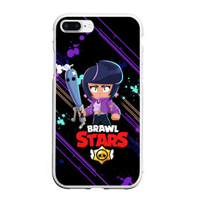 Чехол для iPhone 7Plus/8 Plus матовый с принтом BRAWL STARS BIBI в Петрозаводске, Силикон | Область печати: задняя сторона чехла, без боковых панелей | bib | brawl stars | colt | crow | el brown | leon | leon shark | max | moba | sally leon | shark | акула | берли | биби | бравл старс | браун | ворон | жанр | игра | кольт | леон | леон акула | макс | нита | шелли