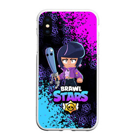 Чехол для iPhone XS Max матовый с принтом BRAWL STARS BIBI в Петрозаводске, Силикон | Область печати: задняя сторона чехла, без боковых панелей | bib | brawl stars | colt | crow | el brown | leon | leon shark | max | moba | sally leon | shark | акула | берли | биби | бравл старс | браун | ворон | жанр | игра | кольт | леон | леон акула | макс | нита | шелли