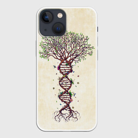 Чехол для iPhone 13 mini с принтом Дерево жизни в Петрозаводске,  |  | бабочки | ветви | ветки | дерево | днк | жизнь | корни | крона | птички