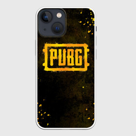 Чехол для iPhone 13 mini с принтом PUBG в Петрозаводске,  |  | battle | battlegrounds | chicken | deathmatch | dinner | playerunknowns | royale | брызги | игра | капли | кляксы | краски