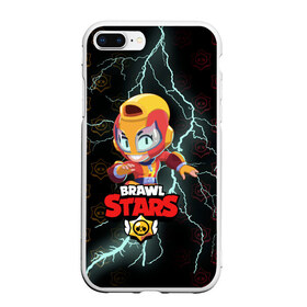 Чехол для iPhone 7Plus/8 Plus матовый с принтом BRAWL STARS MAX в Петрозаводске, Силикон | Область печати: задняя сторона чехла, без боковых панелей | bib | brawl stars | colt | crow | el brown | leon | leon shark | max | moba | sally leon | shark | акула | берли | биби | бравл старс | браун | ворон | жанр | игра | кольт | леон | леон акула | макс | нита | шелли