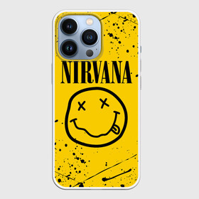 Чехол для iPhone 13 Pro с принтом NIRVANA в Петрозаводске,  |  | nirvana | smile | курт кобейн | нирвана | смайл