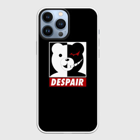 Чехол для iPhone 13 Pro Max с принтом Monokuma despair на черном в Петрозаводске,  |  | anime | art | bear | danganronpa | japan | monokuma | аниме | арт | животное | манга | медведь | мишка | мульфильм | персонаж | плюшевый | япония