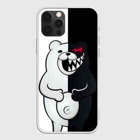 Чехол для iPhone 12 Pro Max с принтом MONOKUMA в Петрозаводске, Силикон |  | Тематика изображения на принте: anime | bear | black  white | danganronpa | kurokuma | monodam | monokuma | monomi | monotaro | rabbit | school | shirokuma | аниме | главарь | мoноми | монокума | черно белый | школа