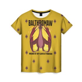 Женская футболка 3D с принтом Balthromaw в Петрозаводске, 100% полиэфир ( синтетическое хлопкоподобное полотно) | прямой крой, круглый вырез горловины, длина до линии бедер | dsgnosadchaya | rick  morty | бальтрамон | джастин ройланд | дракон | дэн хармон | миссикс | плюмбус | рик и морти