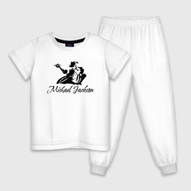 Детская пижама хлопок с принтом Танцующий в Петрозаводске, 100% хлопок |  брюки и футболка прямого кроя, без карманов, на брюках мягкая резинка на поясе и по низу штанин
 | Тематика изображения на принте: майкл джексон чёрно белый силуэт