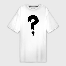 Платье-футболка хлопок с принтом Знак Вопроса в Петрозаводске,  |  | Тематика изображения на принте: футболка суса из гравити фолз