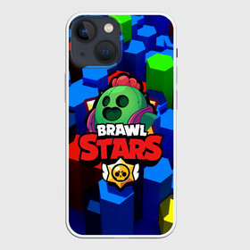 Чехол для iPhone 13 mini с принтом BRAWL STARS SPIKE в Петрозаводске,  |  | 8 bit | bibi | brawl stars | brock | bull | crow | dinomike | el primo | leon | mobile game | nita | poko | ricochet | stars | tara | бравл старс | ворон | леон | мобильные игры