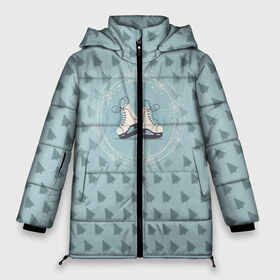 Женская зимняя куртка 3D с принтом Фигруное катание в Петрозаводске, верх — 100% полиэстер; подкладка — 100% полиэстер; утеплитель — 100% полиэстер | длина ниже бедра, силуэт Оверсайз. Есть воротник-стойка, отстегивающийся капюшон и ветрозащитная планка. 

Боковые карманы с листочкой на кнопках и внутренний карман на молнии | figure skating | коньки | конькобежный спорт | фигурное катание