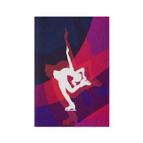 Обложка для паспорта матовая кожа с принтом Фигурное катание в Петрозаводске, натуральная матовая кожа | размер 19,3 х 13,7 см; прозрачные пластиковые крепления | figure skating | коньки | конькобежный спорт | фигурное катание