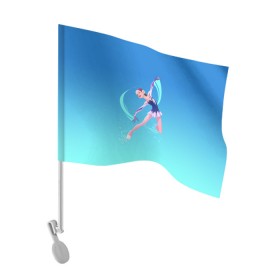 Флаг для автомобиля с принтом Фигурное катание в Петрозаводске, 100% полиэстер | Размер: 30*21 см | figure skating | коньки | конькобежный спорт | фигурное катание
