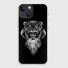 Чехол для iPhone 13 mini с принтом Велес в Петрозаводске,  |  | бог | божество | древнерусский | жрец | медведь | мифология | пантеон | русский | русь | скандинавы | славяне | старец | языческий