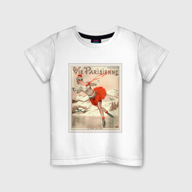 Детская футболка хлопок с принтом Фигурное катание в Петрозаводске, 100% хлопок | круглый вырез горловины, полуприлегающий силуэт, длина до линии бедер | figure skating | коньки | конькобежный спорт | фигурное катание