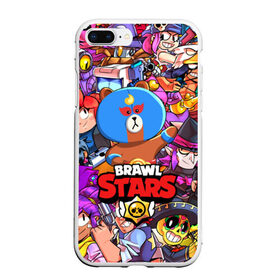 Чехол для iPhone 7Plus/8 Plus матовый с принтом BRAWL STARS EL BROWN в Петрозаводске, Силикон | Область печати: задняя сторона чехла, без боковых панелей | bibi | brawl stars | crow | el brown | leon | leon shark | max | sally leon | shark | stars | акула | биби | ворон | леон