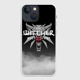 Чехол для iPhone 13 mini с принтом ВЕДЬМАК ЭМБЛЕМА В ДЫМУ | THE WITCHER SMOKE в Петрозаводске,  |  | geralt | the witcher | the witcher wild hunt | witcher | wolf | аард | аксий | белый волк | ведьмак | ведьмак 3 | волк | геральт | игни | ирден | йенифер | каер морхен | квен | охотник | трисс | цири | школа волка