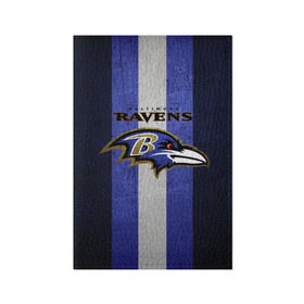 Обложка для паспорта матовая кожа с принтом Baltimore Ravens в Петрозаводске, натуральная матовая кожа | размер 19,3 х 13,7 см; прозрачные пластиковые крепления | 