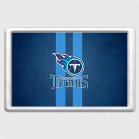 Магнит 45*70 с принтом Tennessee Titans в Петрозаводске, Пластик | Размер: 78*52 мм; Размер печати: 70*45 | tennessee titans | американский футбол | мяч | теннесси тайтенс | футбол