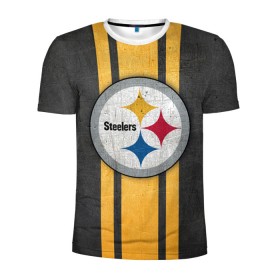 Мужская футболка 3D спортивная с принтом Pittsburgh Steelers в Петрозаводске, 100% полиэстер с улучшенными характеристиками | приталенный силуэт, круглая горловина, широкие плечи, сужается к линии бедра | 