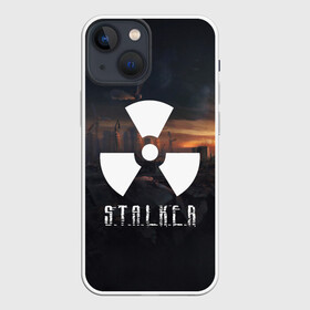 Чехол для iPhone 13 mini с принтом STALKER в Петрозаводске,  |  | metro | s.t.a.l.k.e.r. | stalker | ukraina | зов припяти | игра | метро | мутант | пейзаж | припять | радиация | сталкер | сталкер 2 | украина | чернобыль