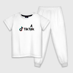 Детская пижама хлопок с принтом Tik Tok - Тик Ток в Петрозаводске, 100% хлопок |  брюки и футболка прямого кроя, без карманов, на брюках мягкая резинка на поясе и по низу штанин
 | Тематика изображения на принте: tik tok | приложение | сеть | социальная | тик ток