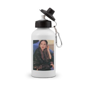 Бутылка спортивная с принтом Анджелина Джоли в Петрозаводске, металл | емкость — 500 мл, в комплекте две пластиковые крышки и карабин для крепления | актриса | анджелина | голливуд | джоли | знаменитости | миссис смит