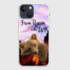 Чехол для iPhone 13 mini с принтом Из России с любовью в Петрозаводске,  |  | из россии с любовью | медведь | медвежонок | русский медведь