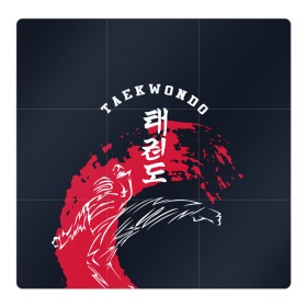 Магнитный плакат 3Х3 с принтом Тхэквондо в Петрозаводске, Полимерный материал с магнитным слоем | 9 деталей размером 9*9 см | Тематика изображения на принте: taekwondo | восточные единоборства | единоборства | теквондо | тхэквондо | тэквондо