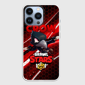 Чехол для iPhone 13 Pro с принтом BRAWL STARS CROW в Петрозаводске,  |  | Тематика изображения на принте: bibi | brawl stars | crow | el brown | leon | leon shark | max | sally leon | shark | stars | акула | биби | ворон | леон