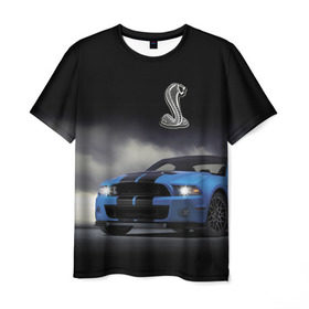 Мужская футболка 3D с принтом Shelby в Петрозаводске, 100% полиэфир | прямой крой, круглый вырез горловины, длина до линии бедер | car | cobra | motorsport | mustang | power | race | snake | usa | автомобиль | автоспорт | гонка | змея | кобра | мощь | мустанг | сша