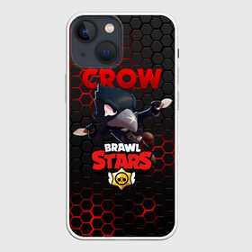 Чехол для iPhone 13 mini с принтом BRAWL STARS CROW | ВОРОН   СТАЛЬНАЯ БРОНЯ в Петрозаводске,  |  | bibi | brawl stars | crow | el brown | leon | leon shark | max | sally leon | shark | stars | акула | биби | ворон | леон