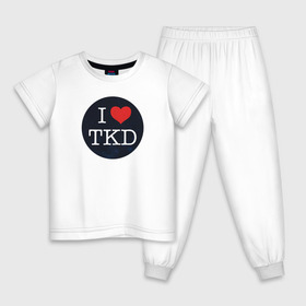 Детская пижама хлопок с принтом TKD в Петрозаводске, 100% хлопок |  брюки и футболка прямого кроя, без карманов, на брюках мягкая резинка на поясе и по низу штанин
 | taekwondo | восточные единоборства | единоборства | теквондо | тхэквондо | тэквондо