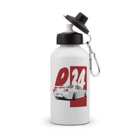 Бутылка спортивная с принтом Drift Cars Nissan Skyline R34 в Петрозаводске, металл | емкость — 500 мл, в комплекте две пластиковые крышки и карабин для крепления | дрифт | пушка | тюнинг | уличная гонка | японский автомобиль