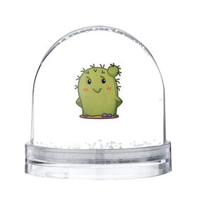 Снежный шар с принтом кактус в Петрозаводске, Пластик | Изображение внутри шара печатается на глянцевой фотобумаге с двух сторон | emoji рисунок | kaktus | кактус | кактусик | смайл | стикер | эмоджи