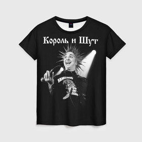 Женская футболка 3D с принтом Король и Шут + Анархия (спина) в Петрозаводске, 100% полиэфир ( синтетическое хлопкоподобное полотно) | прямой крой, круглый вырез горловины, длина до линии бедер | punk | rock | киш | король | король и шут | михаил горшенев | панки | рок | русский рок | шут