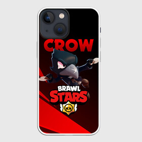 Чехол для iPhone 13 mini с принтом BRAWL STARS CROW в Петрозаводске,  |  | brawl stars | crow | leon | leon shark | leon werewolf | sally leon | shark | stars | werewolf | акула | берли | ворон | леон | леон акула | оборотень | оборотень леон | спайк | эль примо