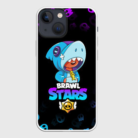 Чехол для iPhone 13 mini с принтом BRAWL STARS LEON SHARK в Петрозаводске,  |  | brawl stars | crow | leon | leon shark | leon werewolf | sally leon | shark | stars | werewolf | акула | берли | ворон | леон | леон акула | оборотень | оборотень леон | спайк | эль примо