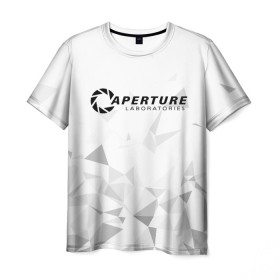 Мужская футболка 3D с принтом PORTAL в Петрозаводске, 100% полиэфир | прямой крой, круглый вырез горловины, длина до линии бедер | 