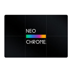 Магнитный плакат 3Х2 с принтом NEO CHROME в Петрозаводске, Полимерный материал с магнитным слоем | 6 деталей размером 9*9 см | rgb | контрастный | круг | металл | мудрость | мысль | надпись | палитра | радуга | радужный | символ | сфера | текст | фраза | цветной | яркий