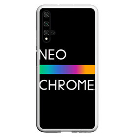 Чехол для Honor 20 с принтом NEO CHROME в Петрозаводске, Силикон | Область печати: задняя сторона чехла, без боковых панелей | Тематика изображения на принте: rgb | контрастный | круг | металл | мудрость | мысль | надпись | палитра | радуга | радужный | символ | сфера | текст | фраза | цветной | яркий